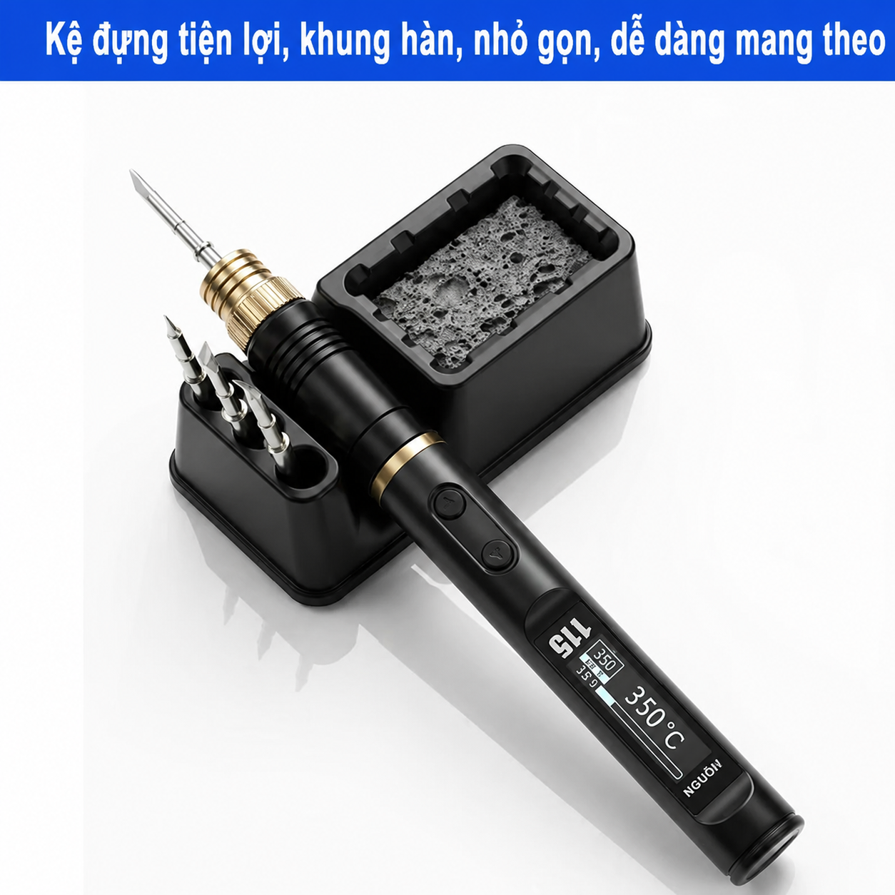 Mỏ Hàn Điện Tử Thông Minh Wemon P210/P245 - Nấu Chảy Thiếc Trong 2s, Cổng Type-C, Kèm Mũi JBC C210 - Hàng Nhập Khẩu