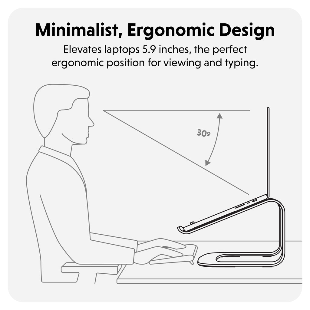 Giá Đỡ Công Thái Học HyperSpace Ergonomic Laptop Stand – HS1110WHGL - Hàng chính hãng