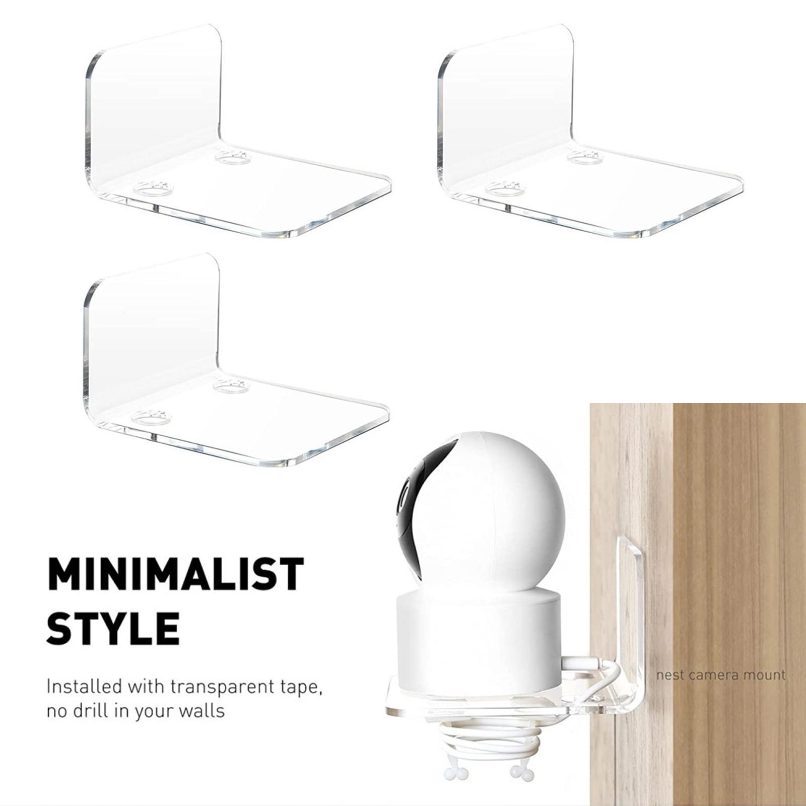 Acrylic Floating Shelves Monitor Top Rack for Collectibles Plants