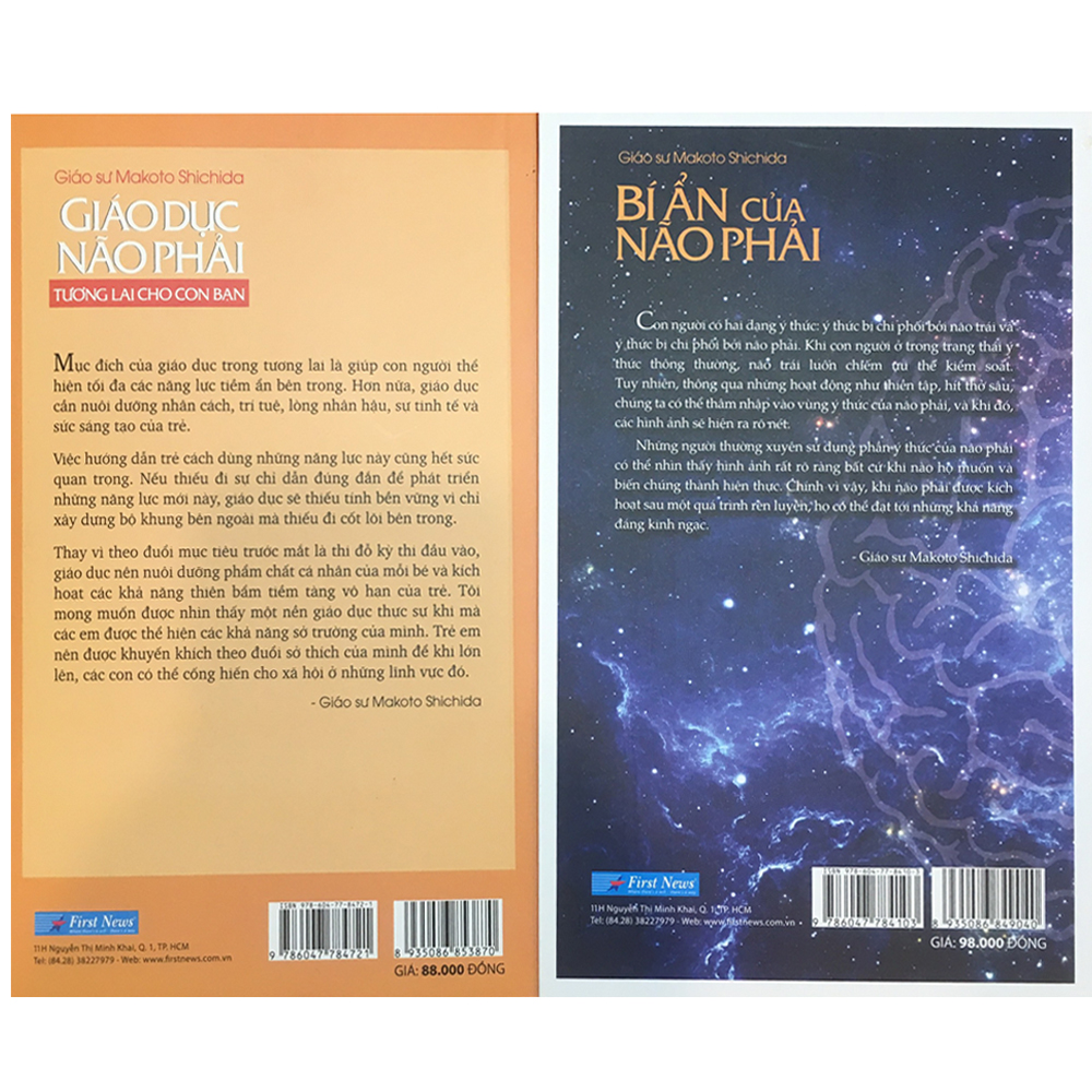 Combo 2 Cuốn Sách Nuôi Dưỡng Tâm Hồn Và Phát Triển Năng Lực Trẻ Toàn Diện: Giáo Dục Não Phải -  Tương Lai Cho Con Bạn + Bí Ẩn Của Não Phải - Mỗi Đứa Trẻ Là Một Thiên Tài