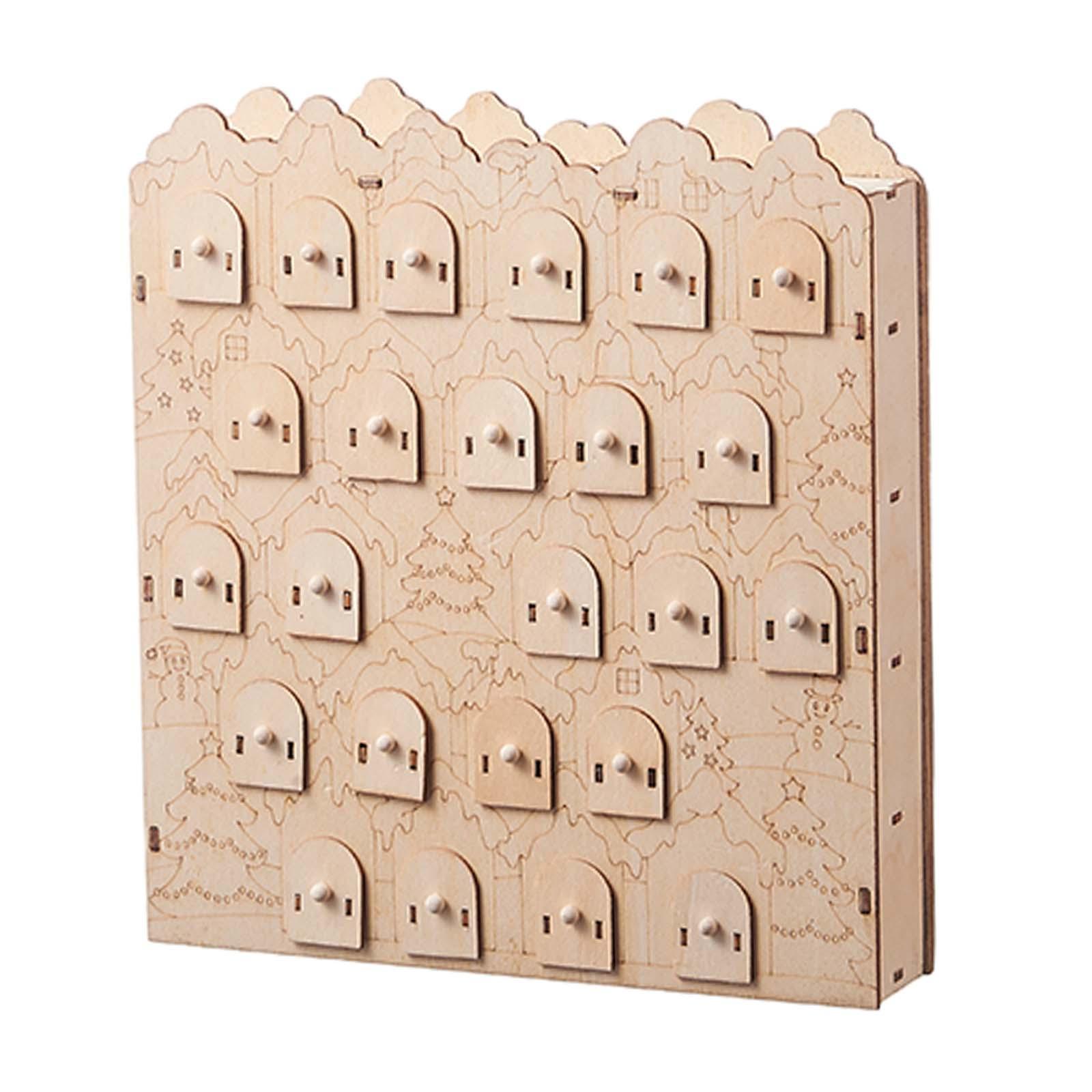Advent Calendar Reusable 24 Day Decoration for Bookshelf Bedroom Living Room