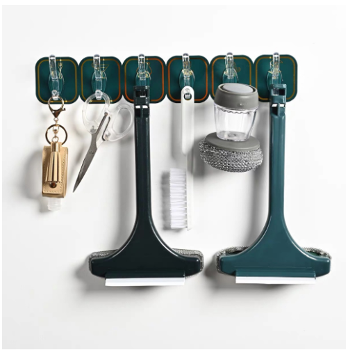 Set 6 Móc Treo Đồ Dán Tường Gấp Khúc Tự Dính Không Cần Khoan Dễ Dán, Dễ Sử Dụng GD763-6Khuc