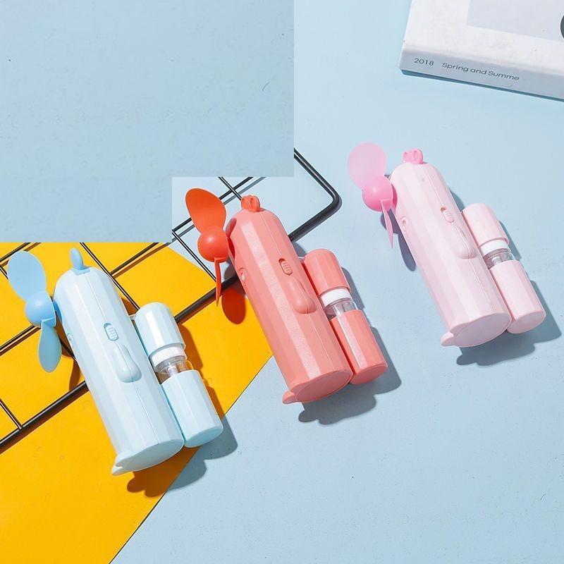 Quạt phun sương mini cầm tay dễ thương, Tích điện 1200mah phóng hơi nước tạo độ ẩm làm mát dưỡng da