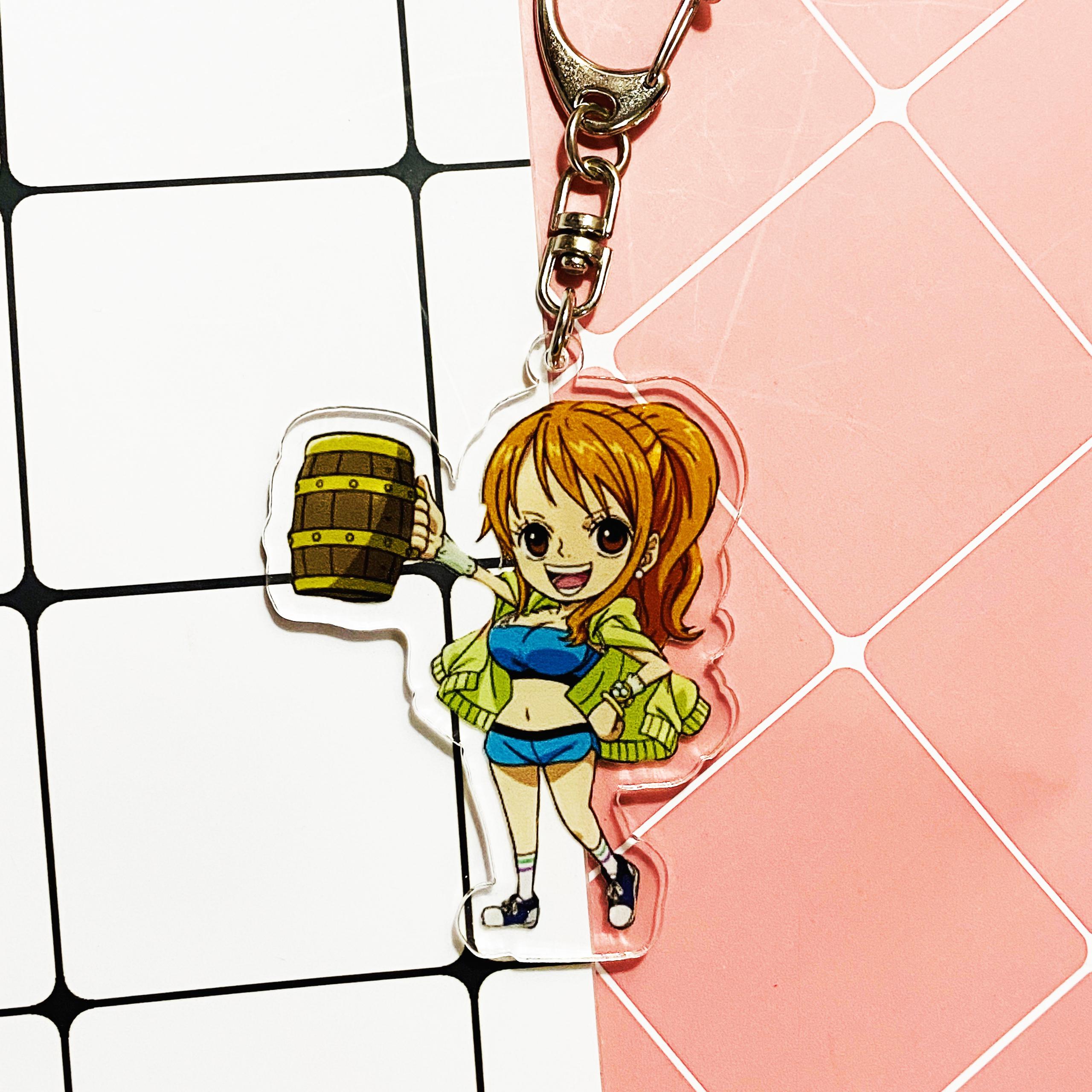 ( Mica trong acrylic ) Móc khóa One Piece Đảo hải tặc ver Kanpai xinh xắn dễ thương anime chibi tặng ảnh Vcone