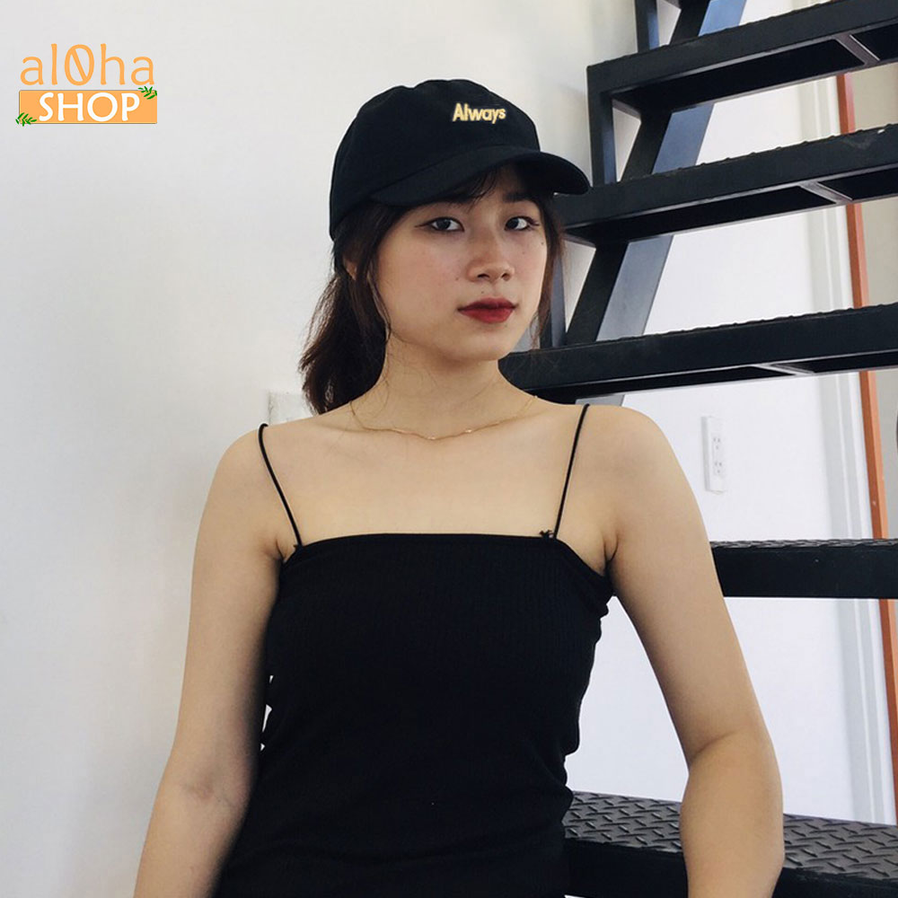 Nón Ulzzang thêu chữ Always - Mũ lưỡi trai unisex nam nữ chống nắng - al0ha Shop