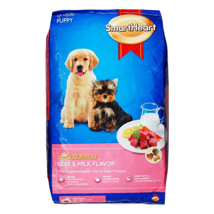 Thức ăn cho chó con dưới 1 tuổi Smartheart Puppy bao 8kg