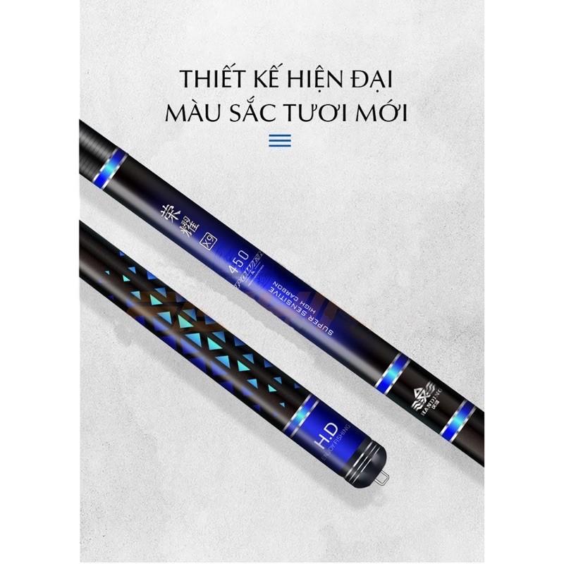 Cần câu tay dài 6m3 loại 1 siêu nhẹ handing x9 cá 1 đến 8kg y như hình tải tính 2kg