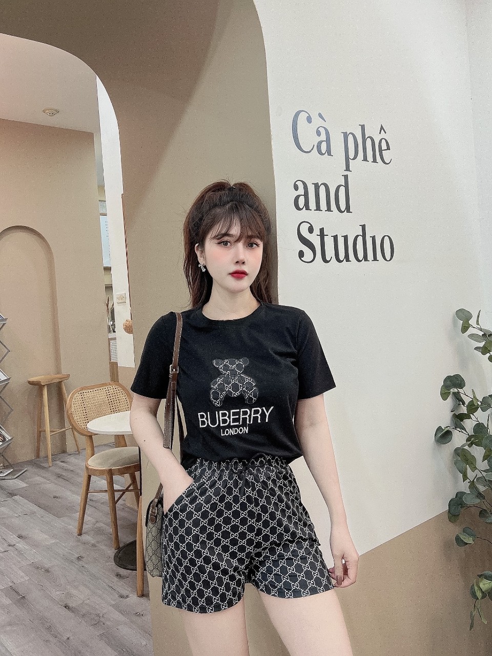 Đồ bộ thun đùi họa tiết gấu