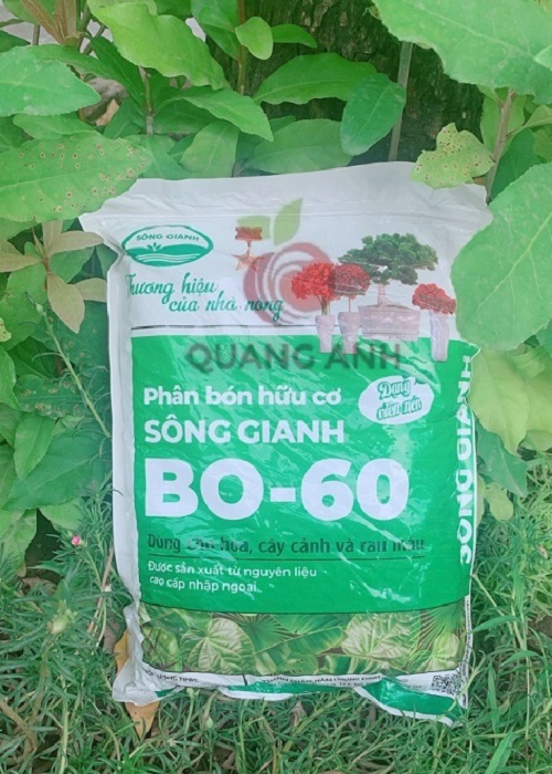 2Kg Phân Bón Viên Hữu Cơ Sông Giang BO-60 - Chuyên Hoa Cây Cảnh - Rau Màu và Các Loại Cây Ăn Trái