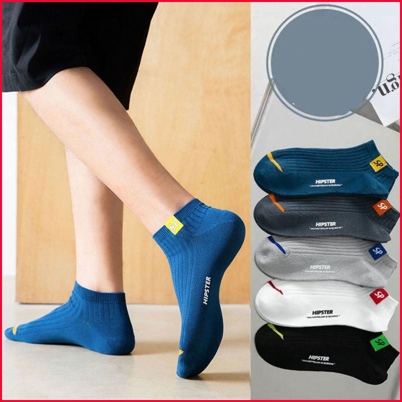 Set 5 đôi Vớ 5 Màu Thấm Hút Mồ Hôi Thoáng Khí Cho Nam và Nữ