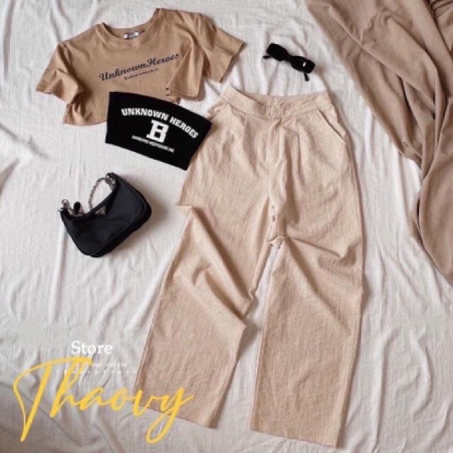 Áo thun phối áo ống croptop in chữ B
