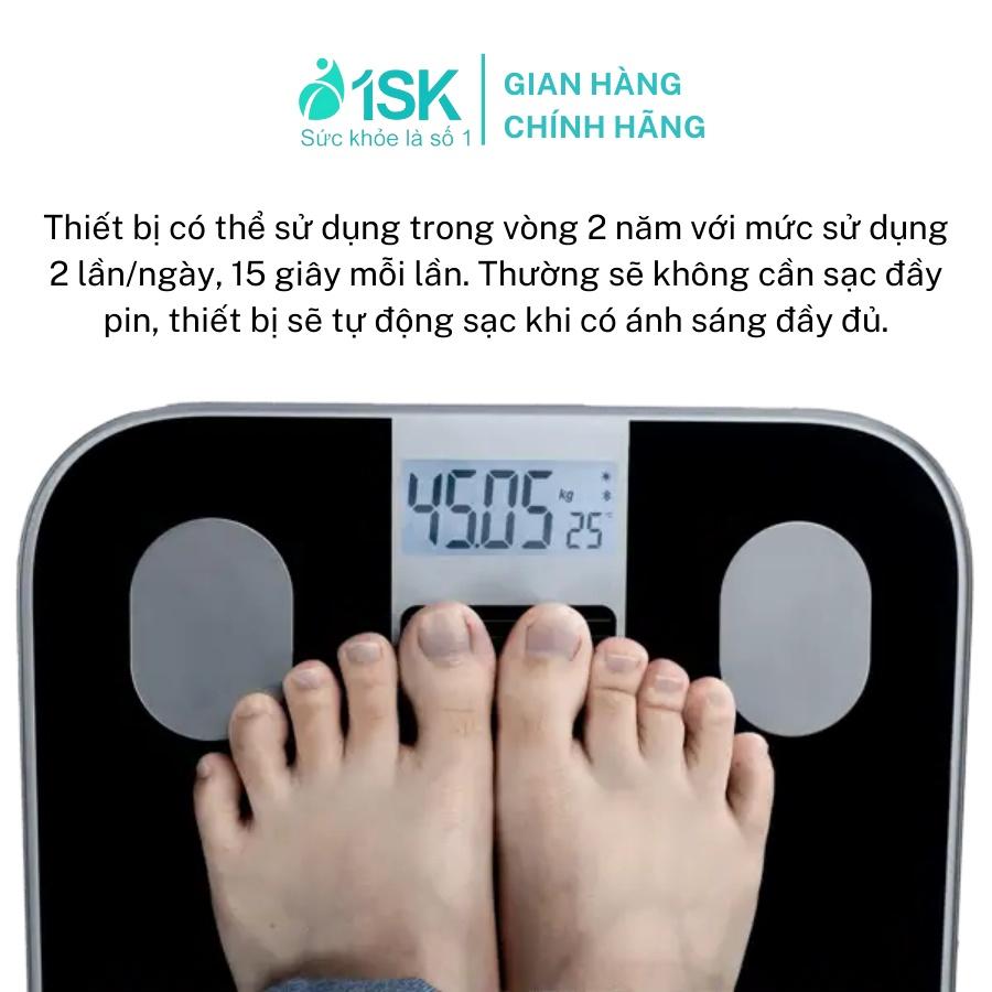 Cân sức khỏe năng lượng mặt trời 1SK CF539 cân đo thông minh kết nối app