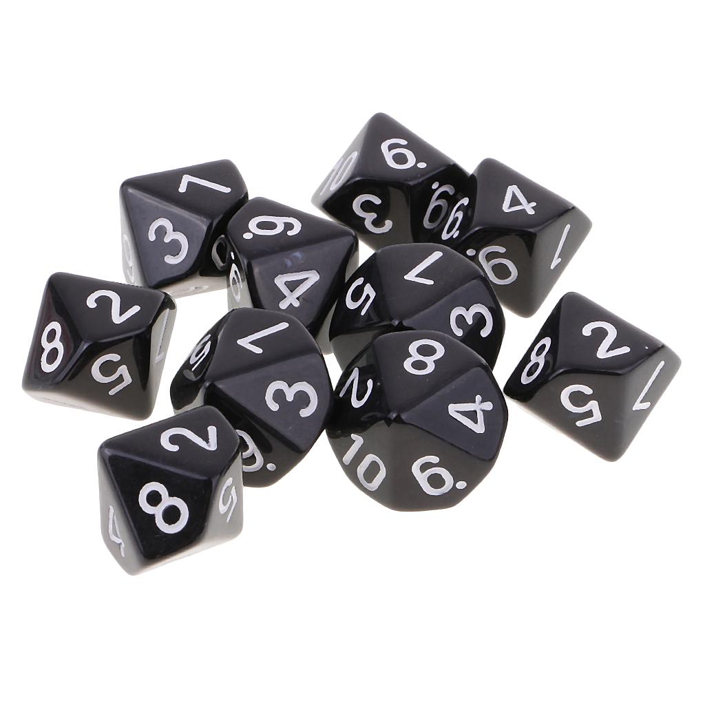 10 Cái 10 Mặt Dice D10 Dice đa Diện Dice Cho Dungeon Và Dragons Games
