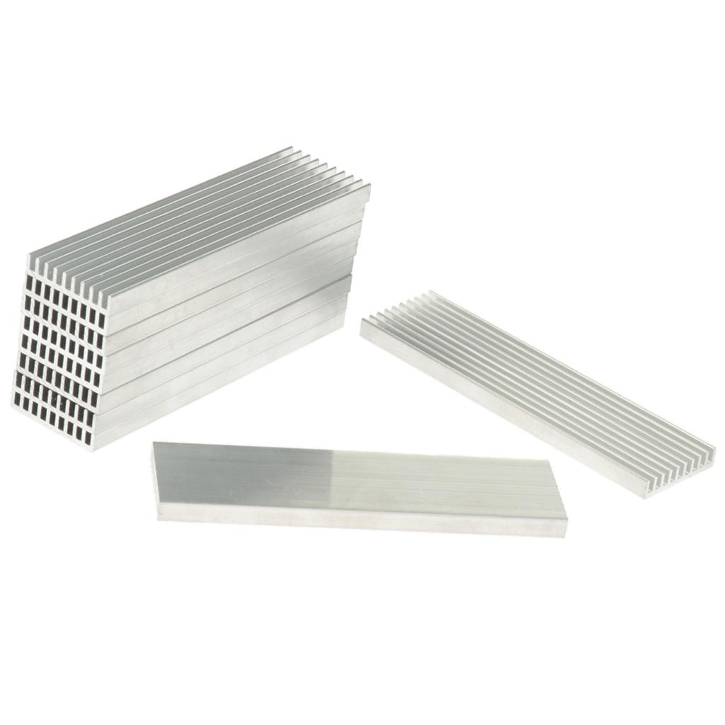 Phép Màu Sáng 10 x Tản Nhiệt Nhôm 100x28x6mm Tản Nhiệt Lái Xe Mát Tản Nhiệt Trắng
