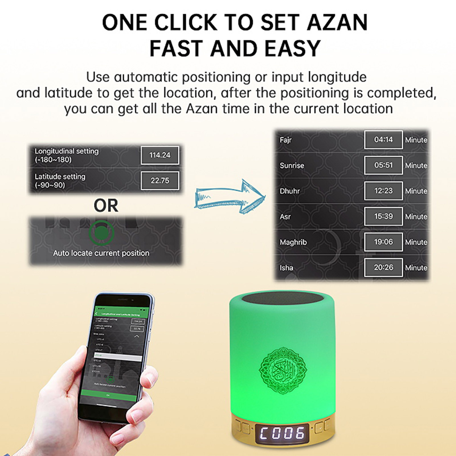 Loa Nhỏ Thông Minh BT 3D Qur'an Di Động