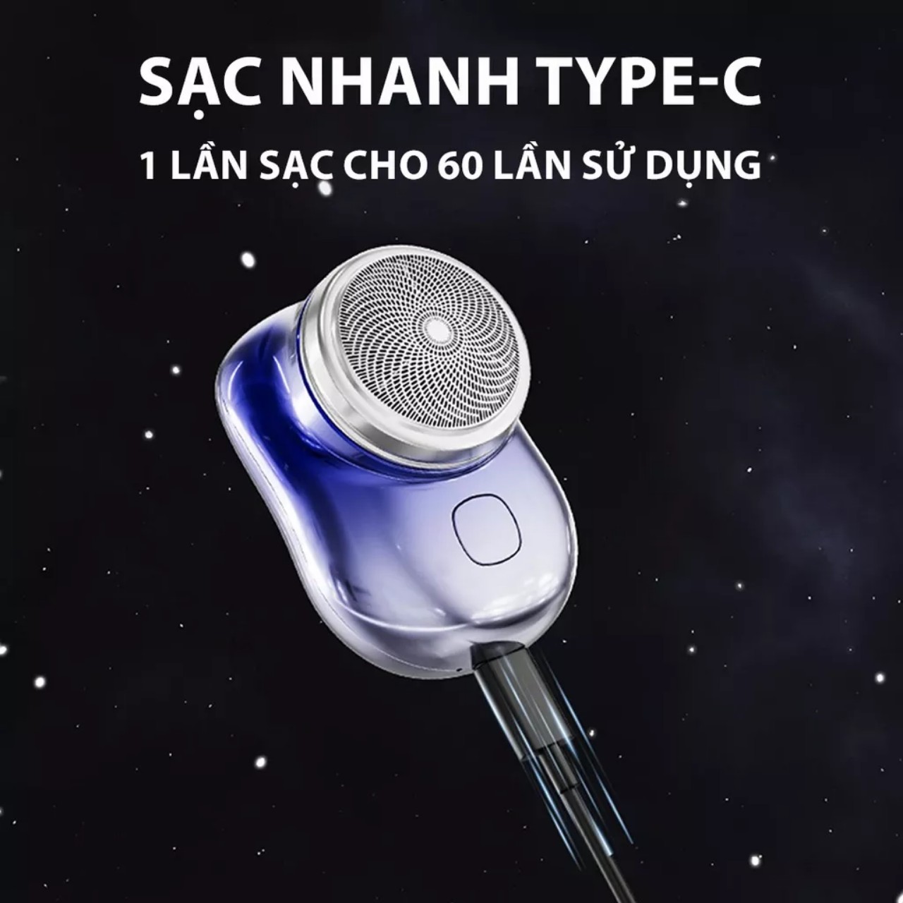 Máy Cạo Râu Mini, Xoay 360 Độ Chống Nước , Sạc USB Siêu Nhanh, Máy Cạo Râu Nam Bỏ Túi Tiện Dụng - HÀNG CHÍNH HÃNG MINIIN