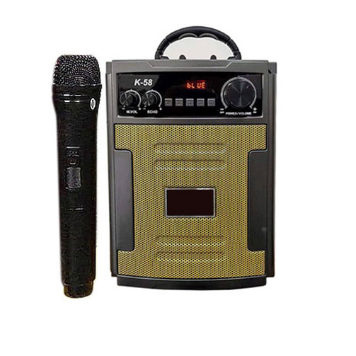 Loa kẹo kéo karaoke mini k58 kèm 1 micro không dây