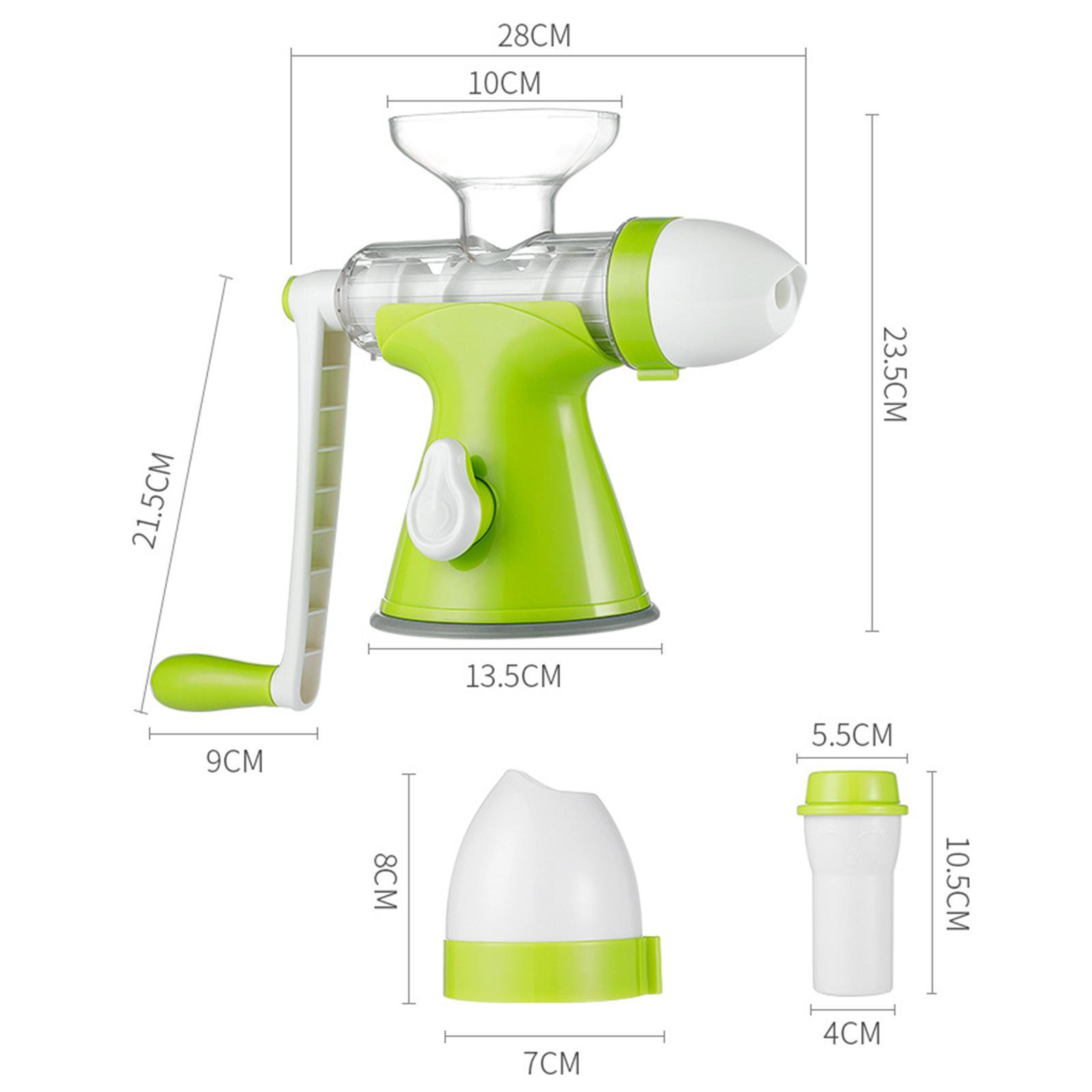 Manual Juicer Hand Cranked Juice Extractor Portable Easy to Clean Stable Multifunctional Cold Press Grinding Juicer Machine