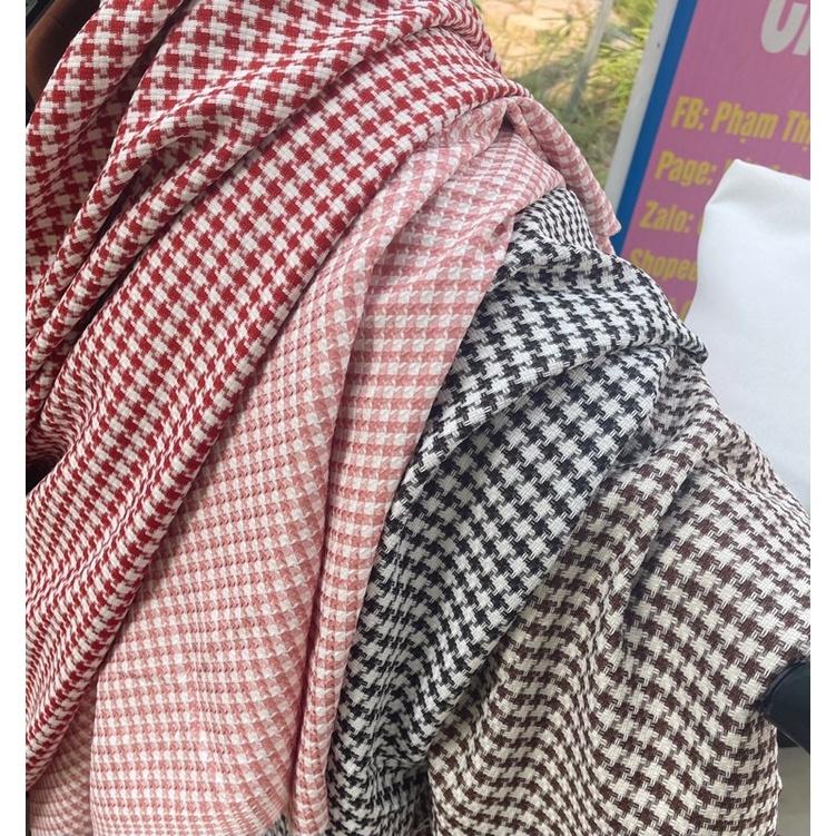 vải dạ tweed siêu đẹp may váy, bô, vest sang chảnh