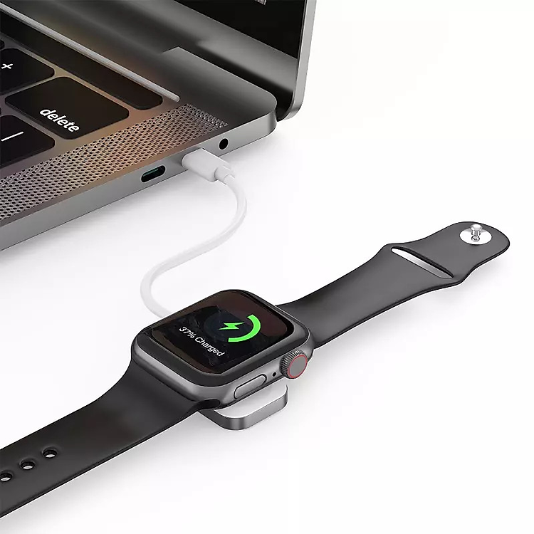 Hình ảnh Dock đế sạc nhanh không dây magnetic 2.5W chuẩn MFI cho Apple Watch series 1 / 2 / 3 / 4 / 5 / 6 / 7 / 8 / SE / Watch Ultra 49mm sạc cổng ligning hiệu WIWU M16 sạc được tất cả phiên bản cho Apple Watch, chip sạc thông minh - Hàng nhập khẩu