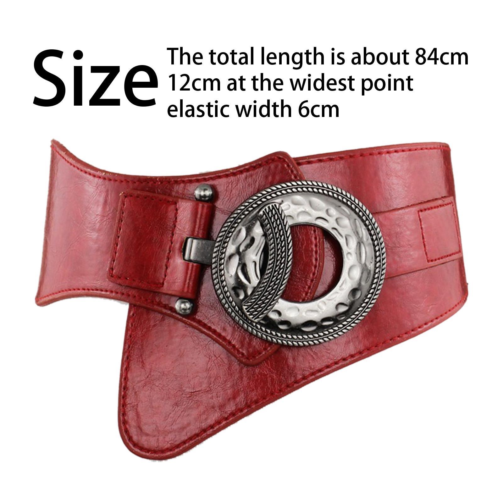 Women Waist Belt Wide PU Leather Elastic Cummerbunds for Wedding Skirt Girls