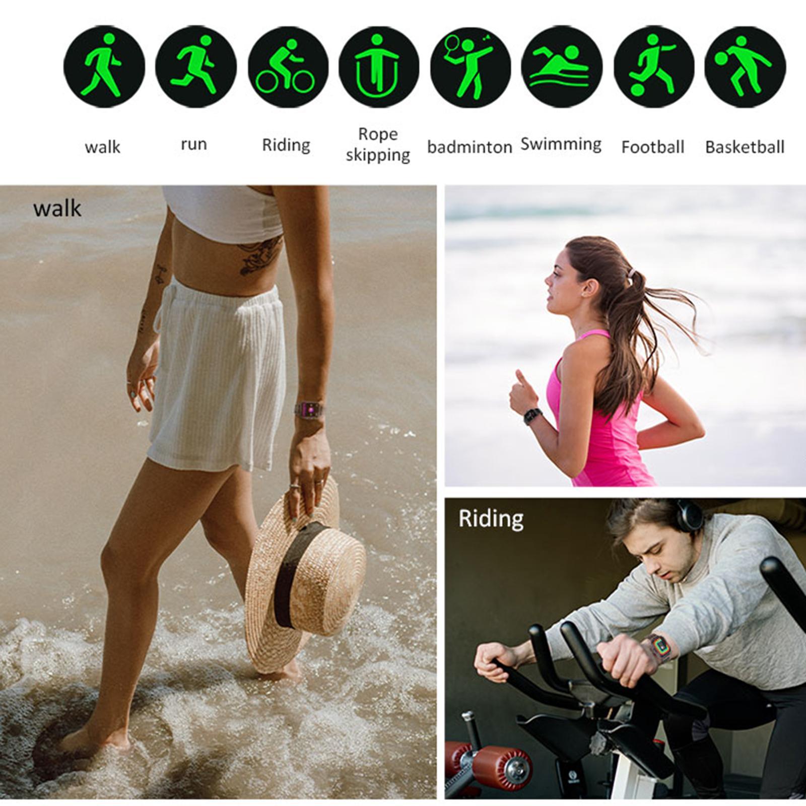 Bluetooth  Monitor Digital Smartwatch for Men Women Black