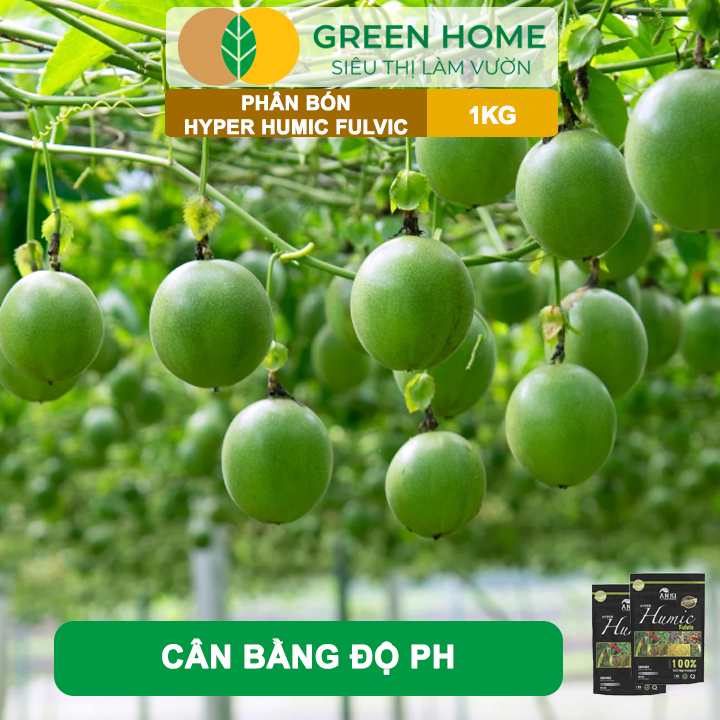 Phân Bón Humic Fulvic GreenHome, Gói 1Kg, Cải Tạo Đất, Kích Thích Ra Rễ, Tăng Hấp Thụ Phân Bón