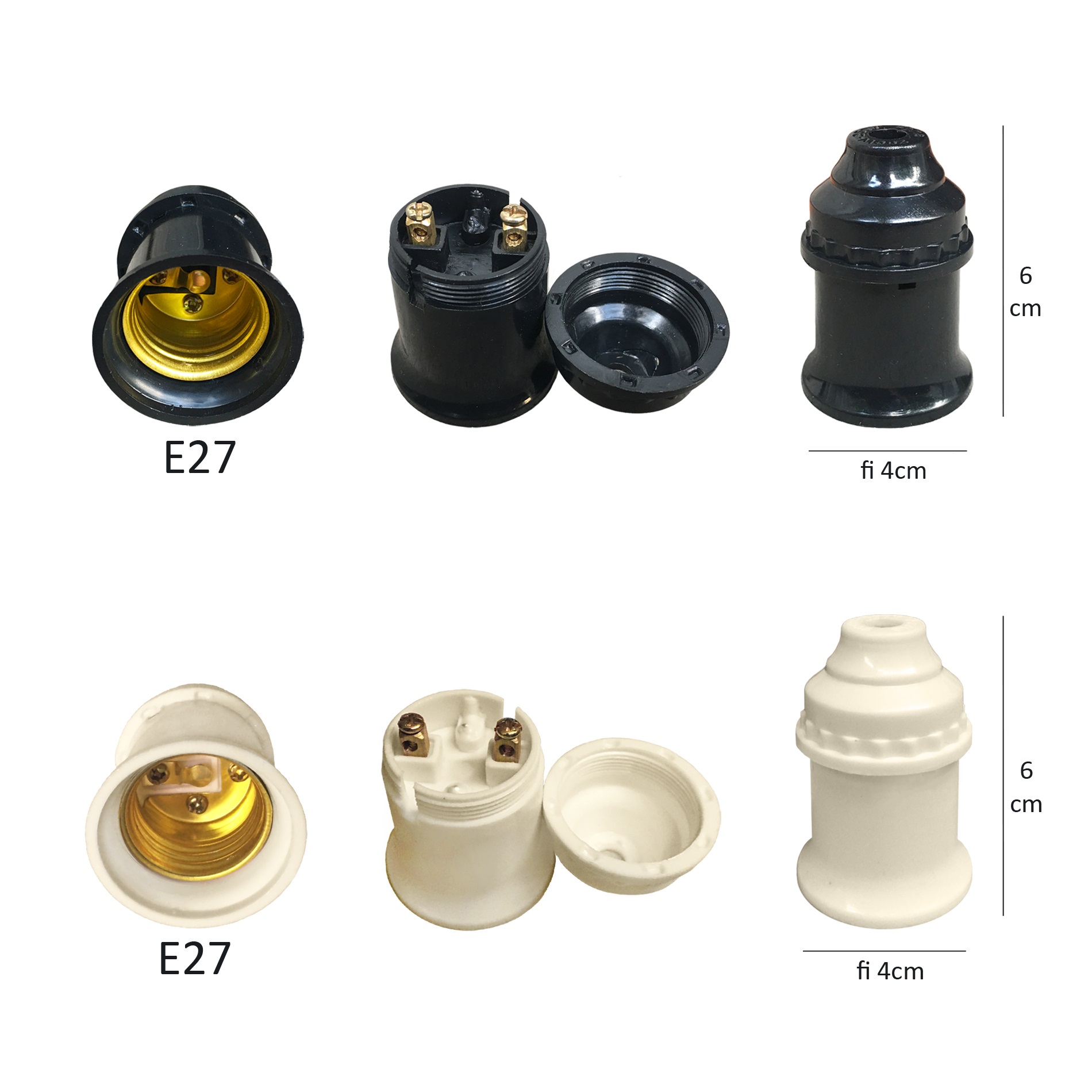 10 Đui chuôi đèn E27 đuôi xoáy 27mm treo thả thông dụng LH-Hx