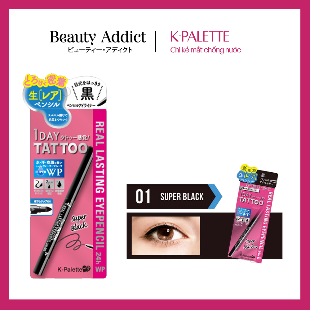 Bút Chì Kẻ Viền Mắt K-Palette Eyepencil Bền Màu Chống Trôi 24h
