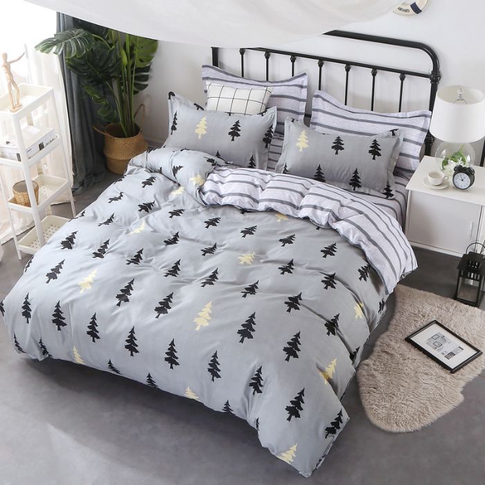 Bộ chăn ga gối Cotton cao cấp 1m6x2m cây thông THC057