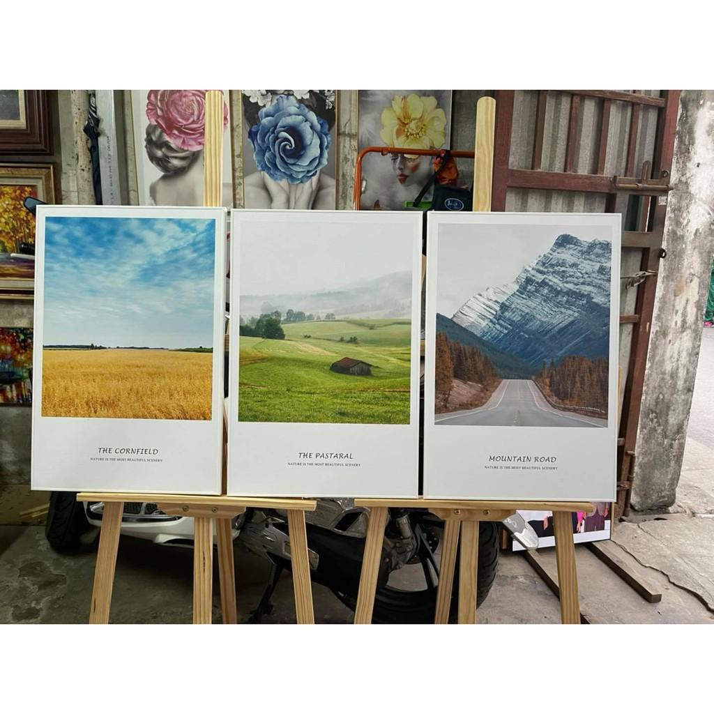 - Bộ 3 Tranh canvas giá xưởng - Tranh Treo Tường CÓ KHUNG- Tranh treo tường canvas tặng kèm đinh