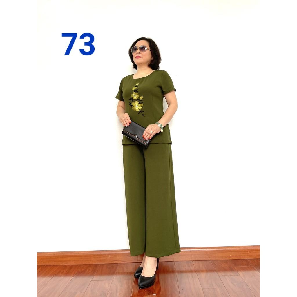 Đồ bộ trung niên đẹp 2021 - Bộ đũi cao cấp - chất vải loại 1 - Không nhăn không xù khi giặt - - Laddy_store