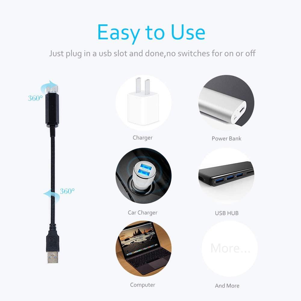 Đèn Led Bầu Trời Sao Chiếu Trần Nhà Trần Xe ô Tô Cắm Cổng USB Trang Trí Phòng Ngủ