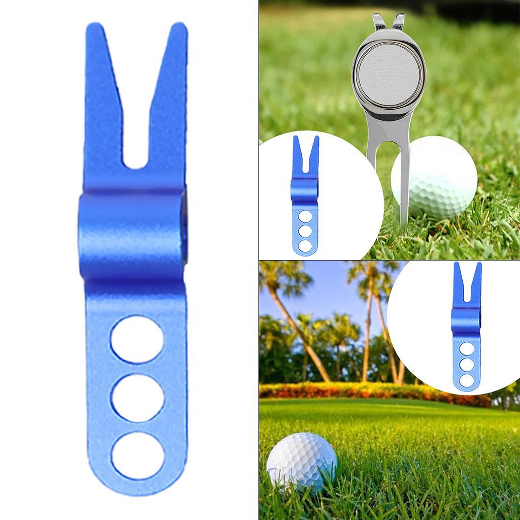 2x Golf Tool Alignment Golf Ball Marker Putting Green Fork Golf Equipments