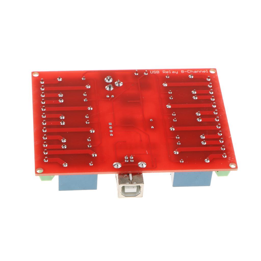 DC 12V 8 Channel Indicator Relay Output Relay Module W/ Panel/USB