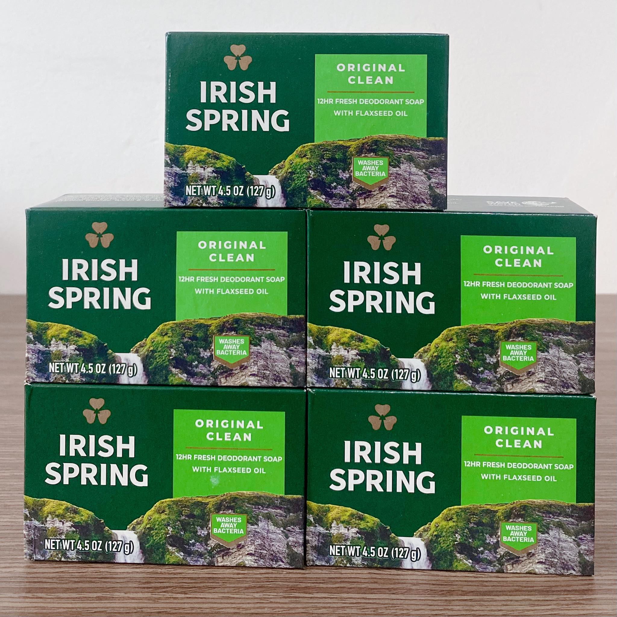 SET 5 BÁNH XÀ BÔNG CỤC IRISH SPRING ORIGINAL USA HƯƠNG DỊU NHẸ