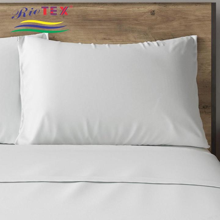 Bộ Ga Gối Cotton Khách Sạn Trắng Trơn Dành Cho Nệm 20-25cm