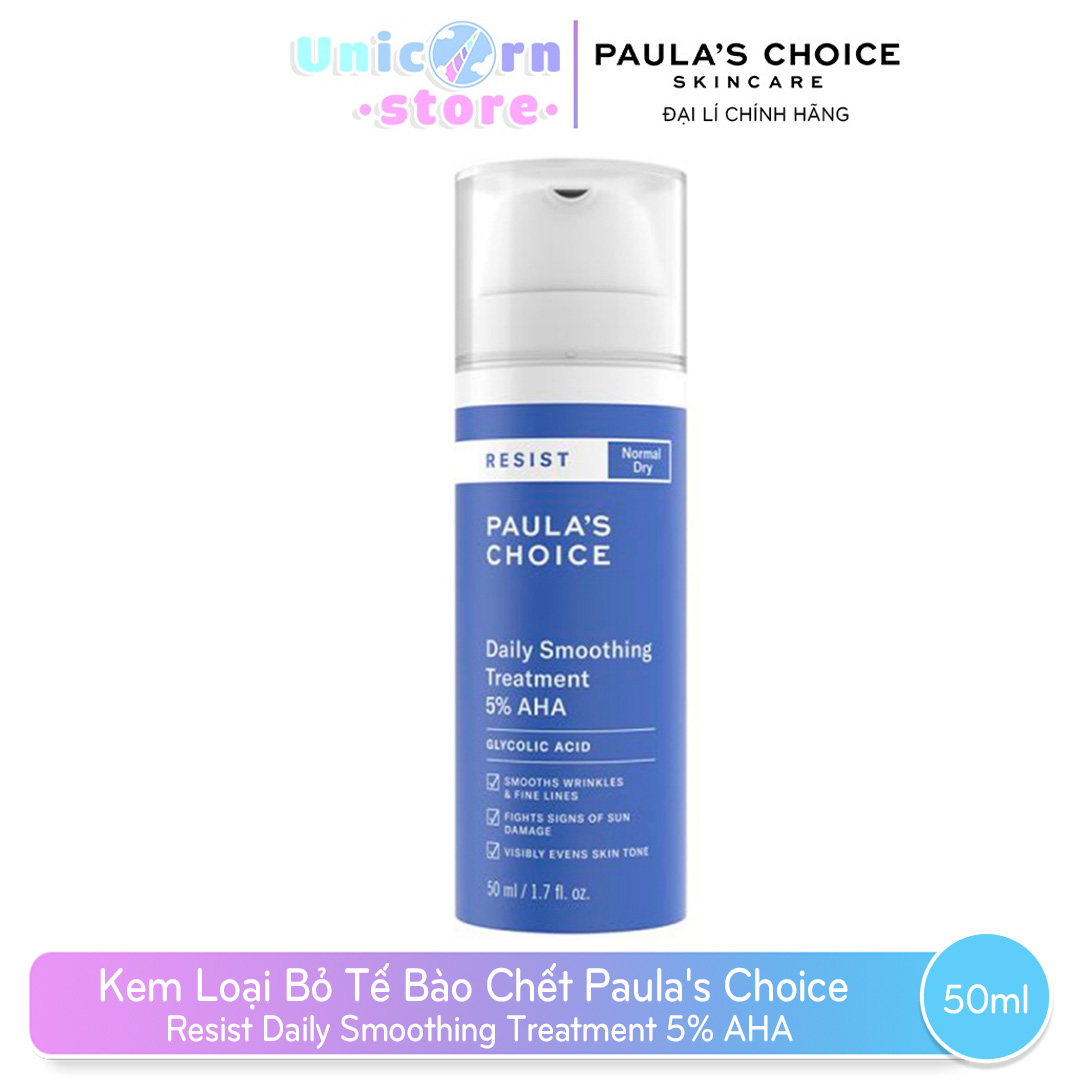 Kem tẩy da chết làm trắng sáng và đều màu da Paula’s Choice RESIST Daily Smoothing Treatment With 5% AHA 50 ml - 7660