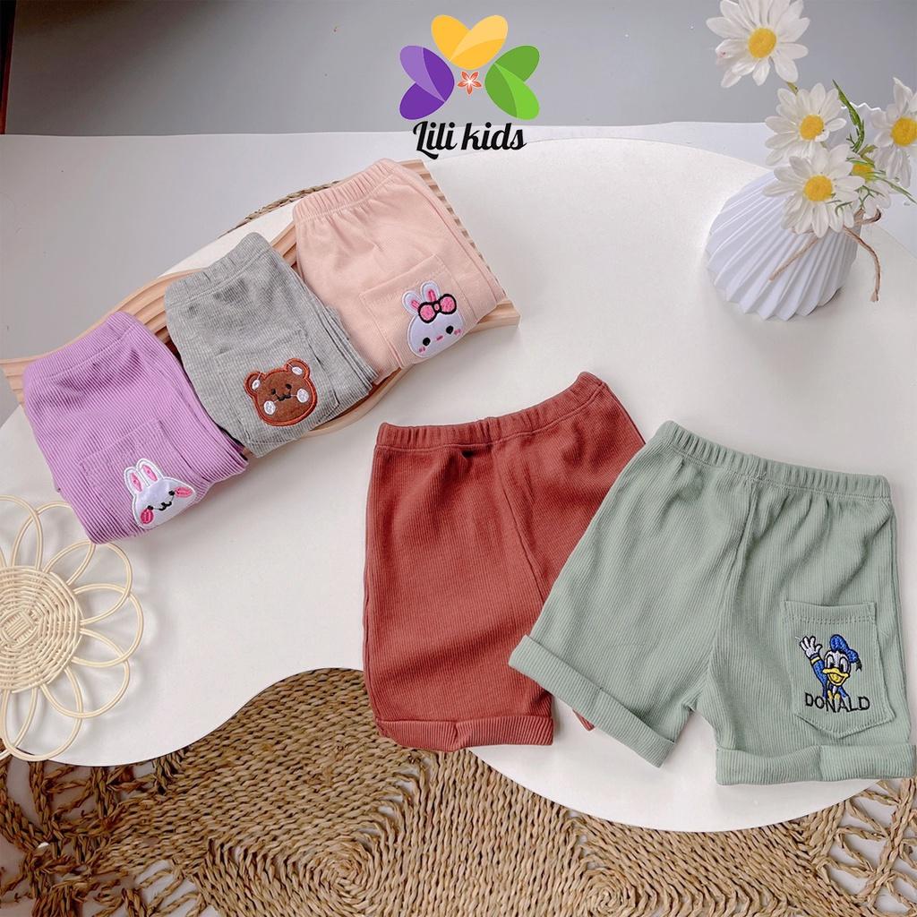 Quần Đùi Chục Cho Bé Trai Bé Gái LILI.KIDS Quần Chục Đùi Chất Thun Gân QC11