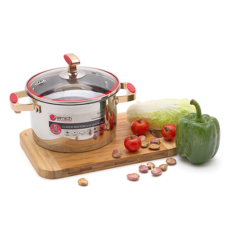 Nồi Inox 304 Red Velvet Elmich 2355267 (22cm)