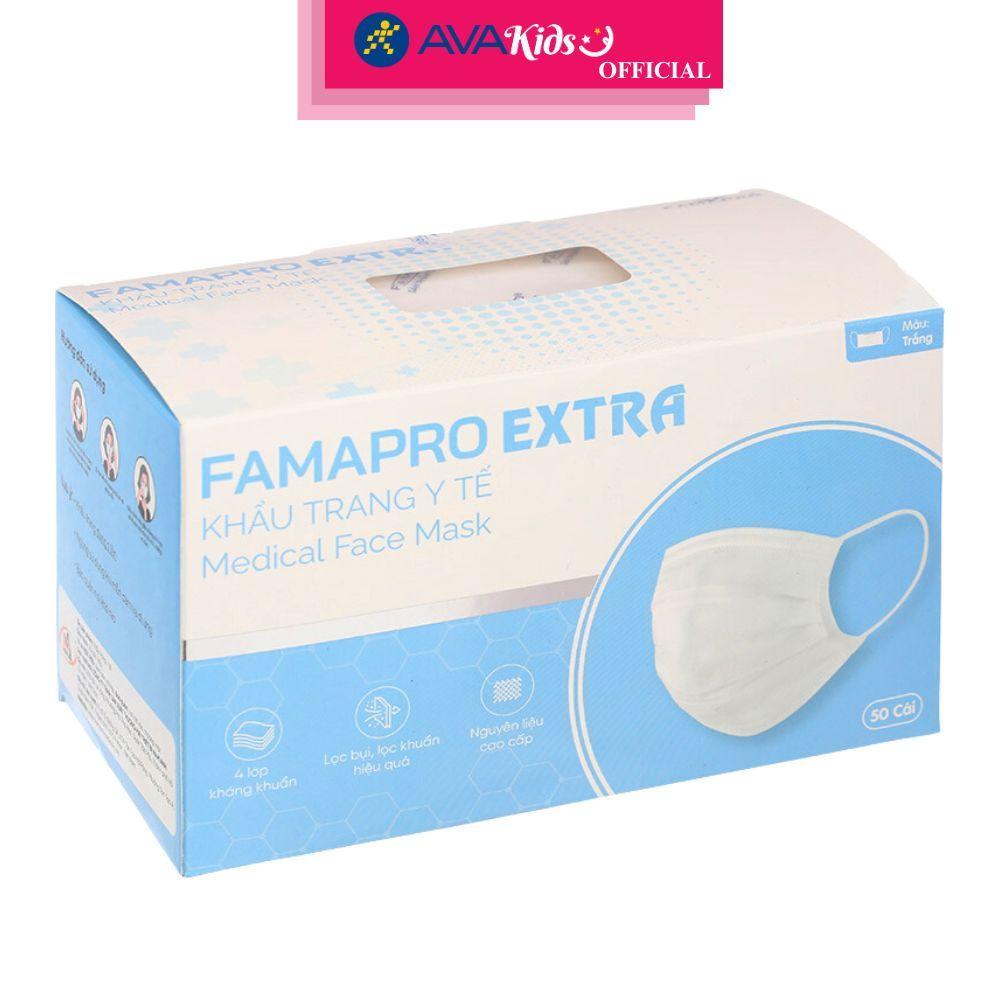 Hộp 50 cái khẩu trang y tế FAMAPRO Extra 4 lớp