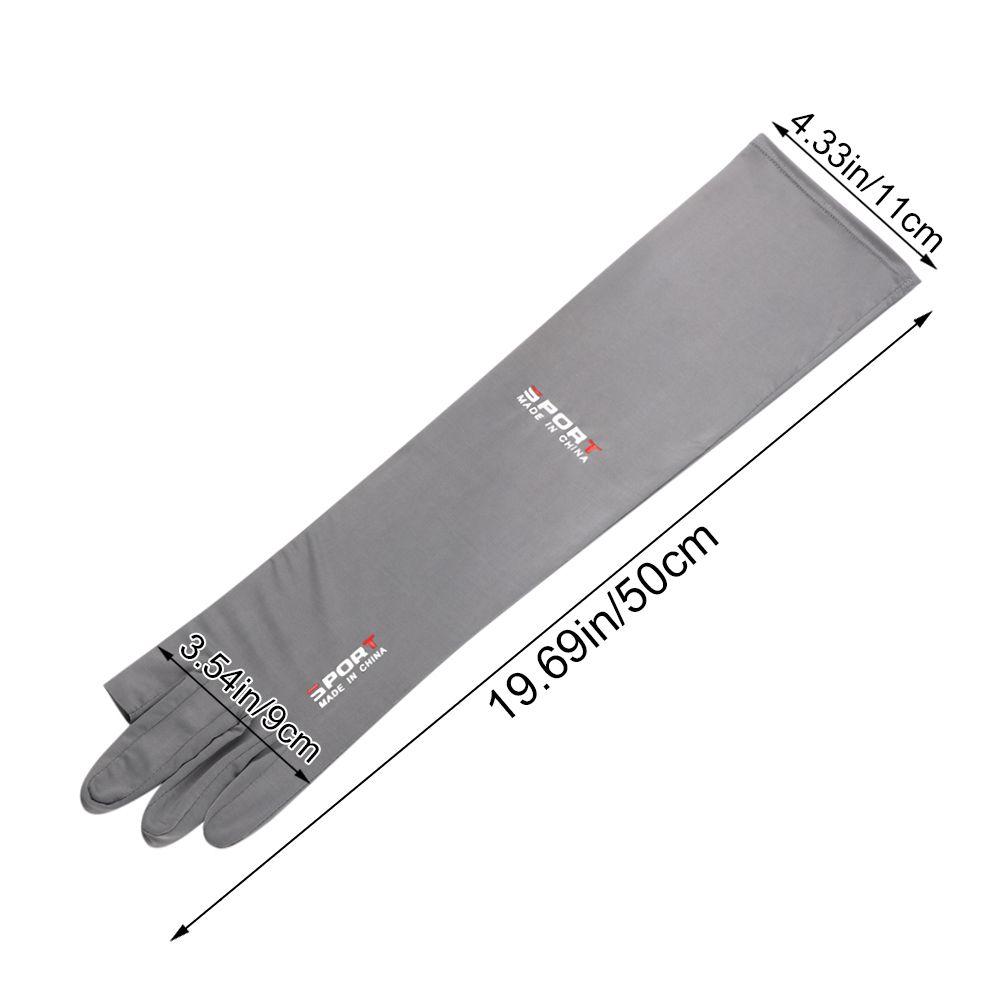 Năm Ngón Tay Băng Cánh Tay Tay Chống Nắng Chống Nắng Thoáng Khí Giữ Ấm Cánh Tay Thể Thao Ngoài Trời Cưỡi Chạy Thoáng Mát Lụa Cánh Tay Nữ Tay Color: Blue-Two-fingers