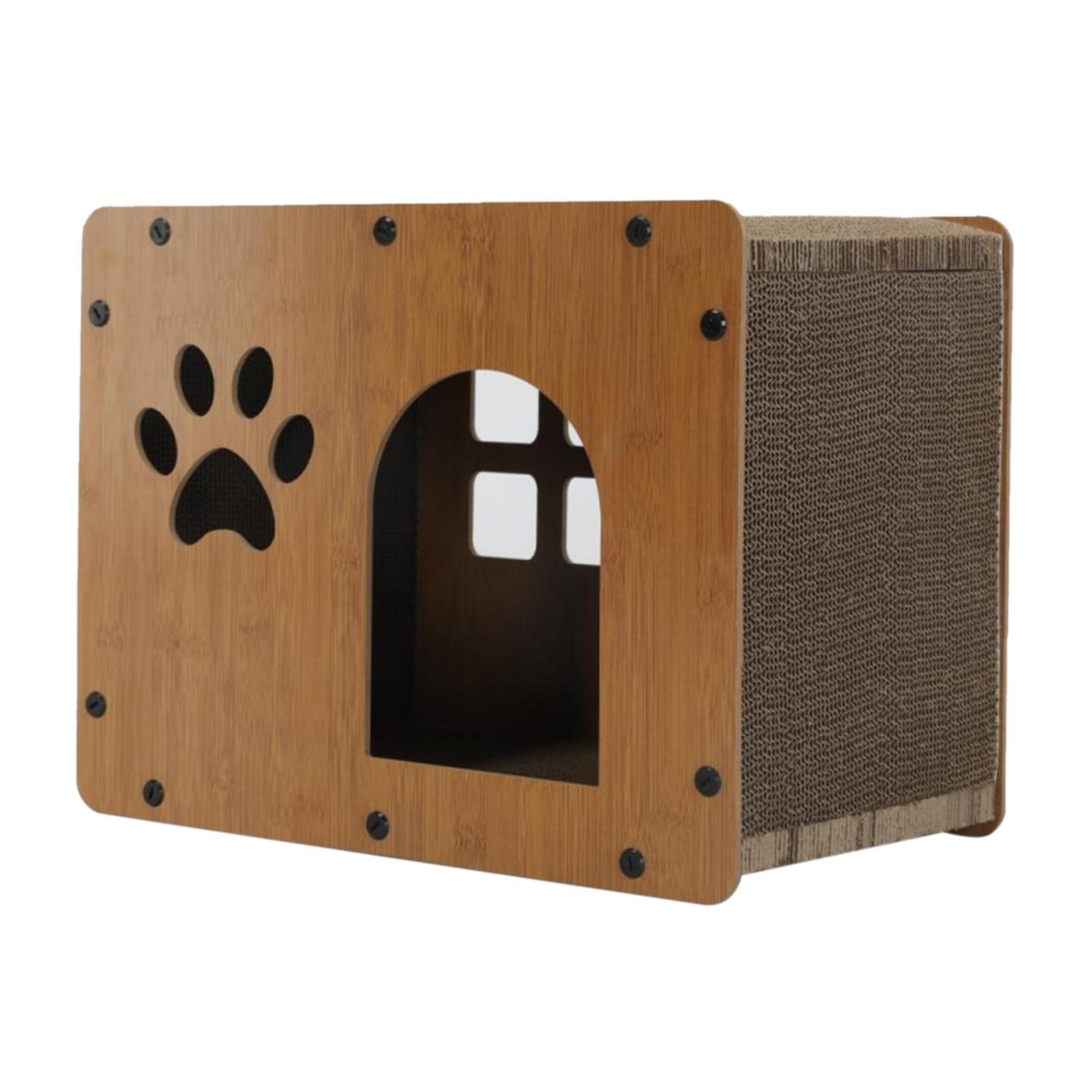 Cat House & Scratcher Corrugated Cardboard Durable Sturdy for Pad Exercise