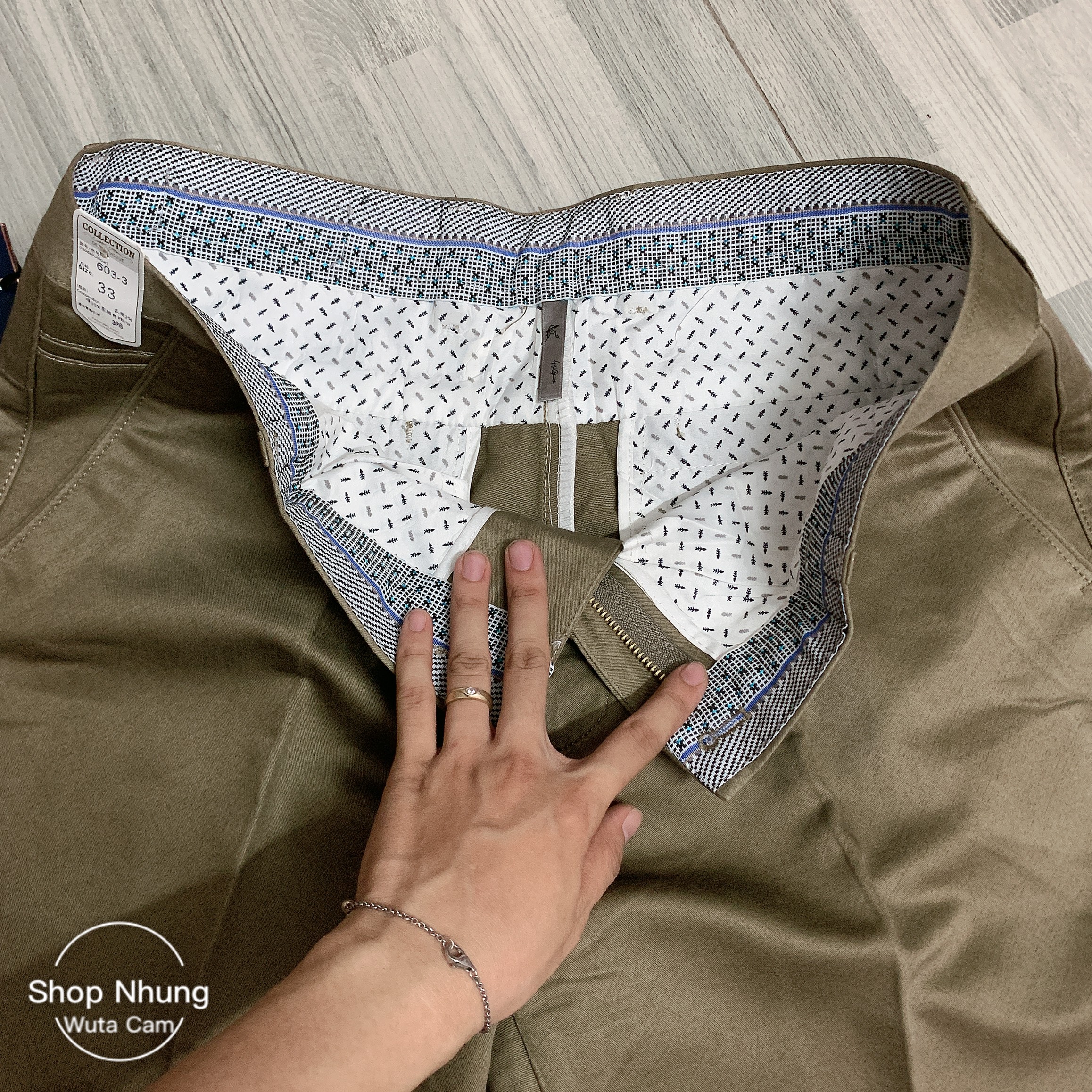 Quần thô kaki trung niên trung tuổi 1 li hàng Quảng Châu loại 1 chất cực đẹp