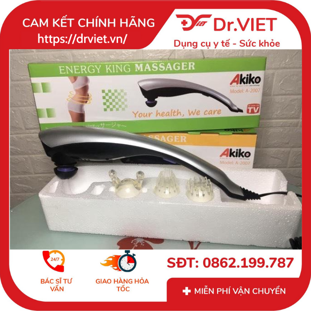 Máy Massage cầm tay A2007 Akiko-phương pháp massage cổ truyền với tia hồng ngoại, giúp giảm đau,mệt mỏi,thư giãn