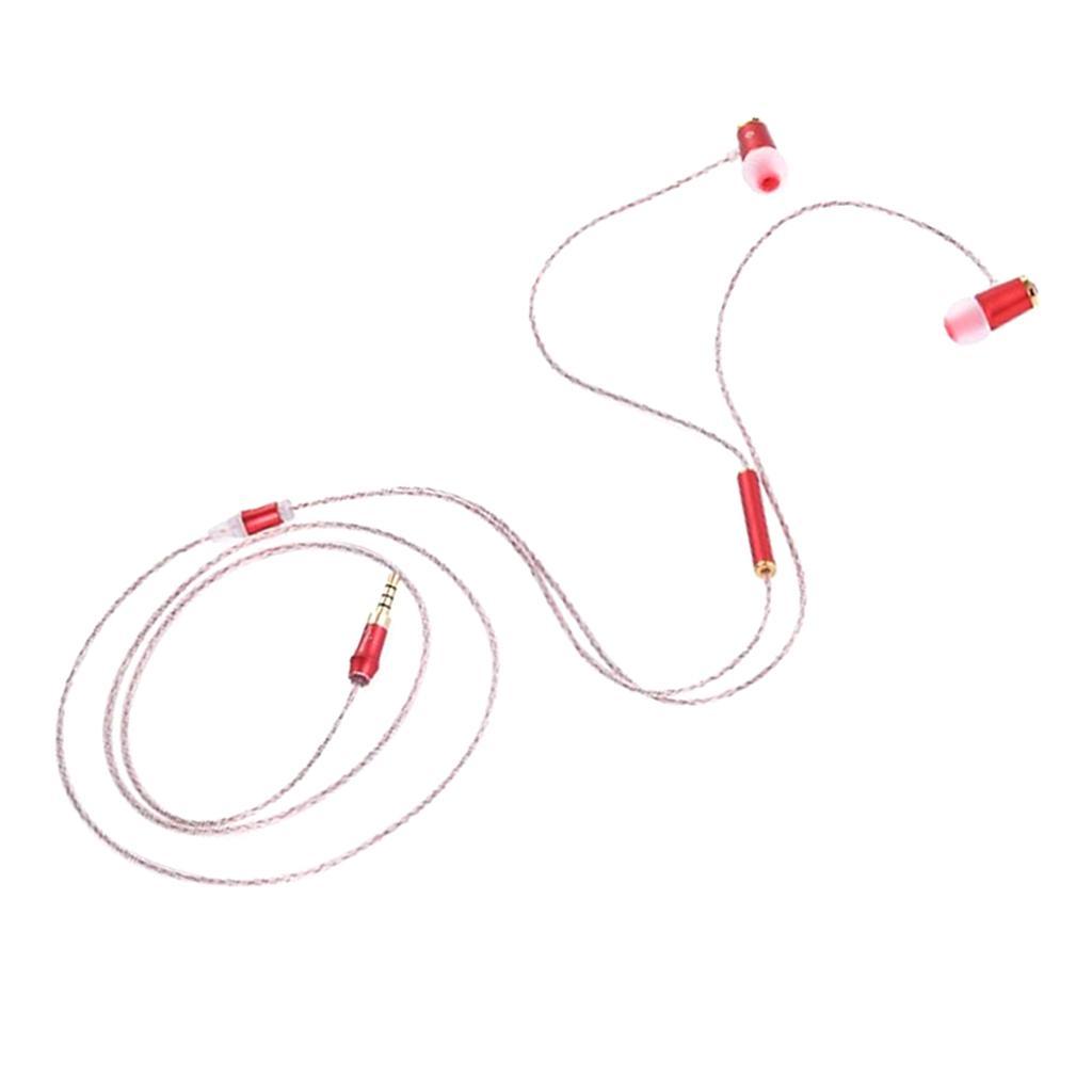 1.2m Wired Earphone In Ear Earbuds Earpiece Metal HiFi Headphones