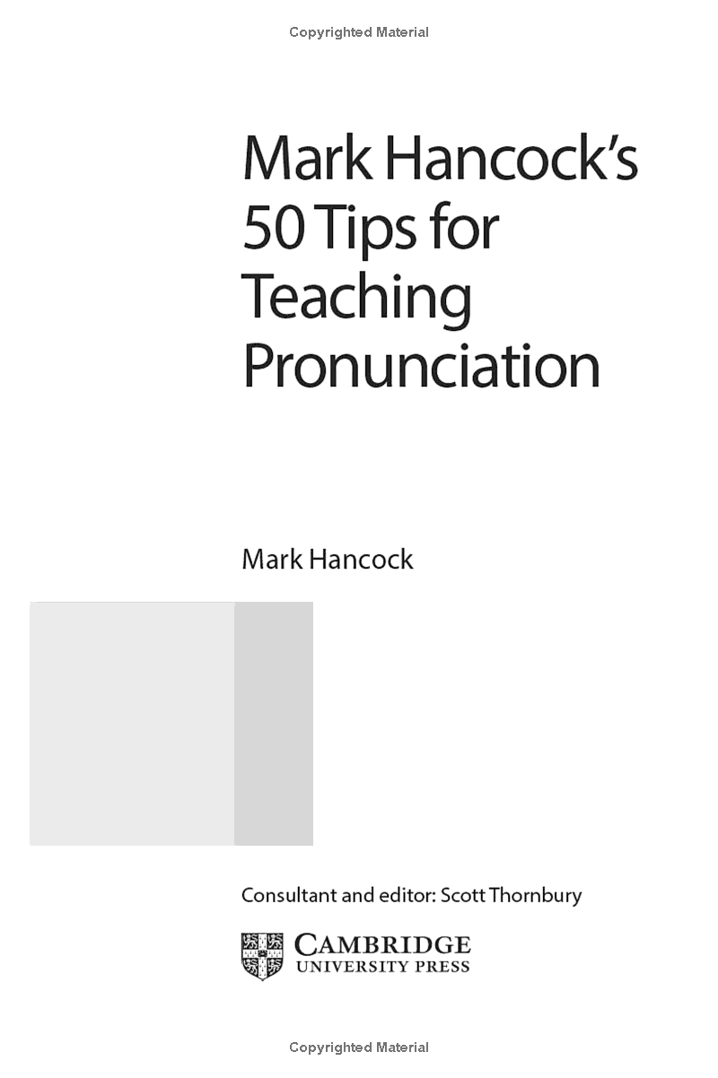 Mark Hancock’s 50 Tips For Teaching Pronunciation - Pocket Editions