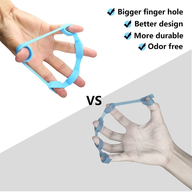 Tay nắm tay tăng cường ngón tay tập thể dục Grip Sức mạnh Trình huấn luyện giảm đau cổ tay cho guitar tập thể dục và leo núi Color: Fan-black 11LB