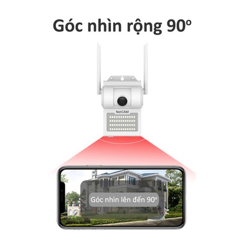 Camera IP Wifi NetCAM WL90 1080P, Góc Nhìn Rộng 90º, Có Cảnh Báo Chuyển Động - Hàng Chính Hãng