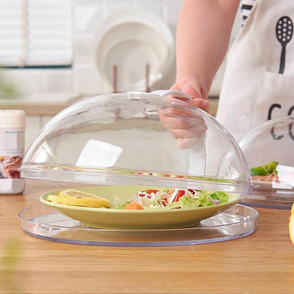 2 Pieces of Transparent Microwave Splatter Cover with Anti-spatter Handle